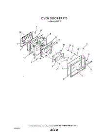 06 - Oven Door parts for Roper Range N9457X5 from AppliancePartsPros.com