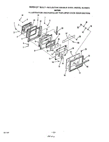05 - Upper Oven Door parts for Roper Oven B9758B0 from AppliancePartsPros.com