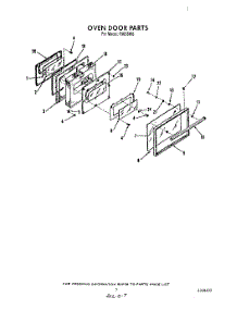 06 - Oven Door parts for Roper Range F9858W0 from AppliancePartsPros.com
