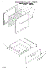 03 - Door And Drawer parts for Roper Range FEP310BL0 from AppliancePartsPros.com