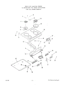 03 - Main Top parts for Roper Range 2453W9A from AppliancePartsPros.com