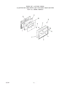 06 - Oven Door parts for Roper Range 2453W9A from AppliancePartsPros.com
