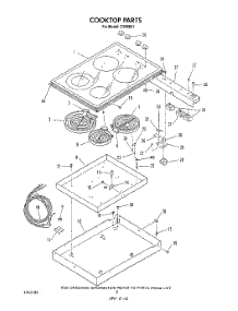 02 - Cooktop parts for Roper Cooktop C3408B1 from AppliancePartsPros.com