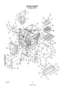 03 - Oven parts for Roper Range 2496X1 from AppliancePartsPros.com