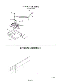 05 - Door Lock , Optional Backsplash parts for Roper Range 2496X1 from AppliancePartsPros.com