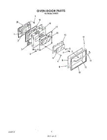 06 - Oven Door parts for Roper Range 2496X1 from AppliancePartsPros.com