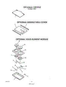 08 - Griddle , Griddle / Grill Cover parts for Roper Range 2496X1 from AppliancePartsPros.com