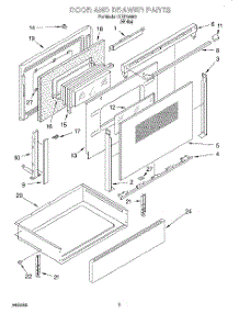 03 - Door And Drawer parts for Roper Range REP34800 from AppliancePartsPros.com