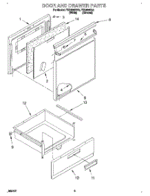 03 - Door And Drawer parts for Roper Range FES364BW0 from AppliancePartsPros.com