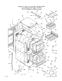 04 - Lower Oven Door parts for Roper Range 2075B0A from AppliancePartsPros.com
