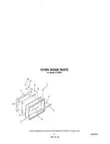 05 - Oven Door parts for Roper Range F7107W1 from AppliancePartsPros.com