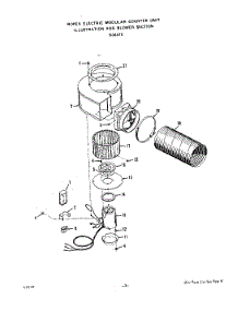 03 - Blower parts for Roper Range N3457W0 from AppliancePartsPros.com