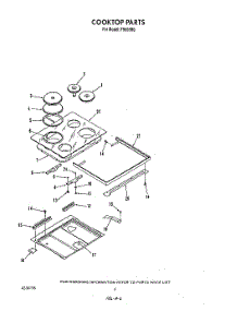04 - Cooktop parts for Roper Range F9908B0 from AppliancePartsPros.com