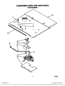 03 - Component Shelf And Latch parts for Roper Oven BES450WB2 from AppliancePartsPros.com