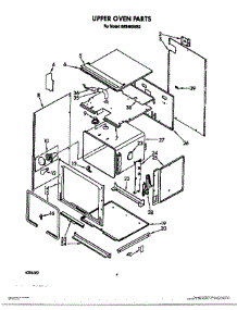 04 - Upper Oven parts for Roper Oven BES450WB2 from AppliancePartsPros.com