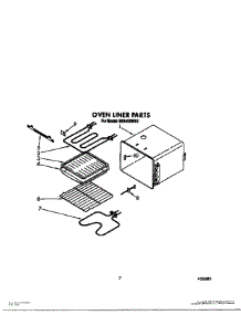 06 - Oven Liner parts for Roper Oven BES450WB2 from AppliancePartsPros.com