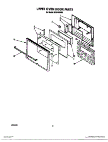 07 - Upper Oven Door parts for Roper Oven BES450WB2 from AppliancePartsPros.com