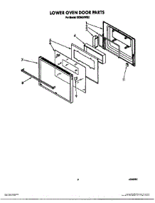 08 - Lower Oven Door parts for Roper Oven BES450WB2 from AppliancePartsPros.com