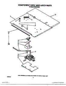 05 - Component Shelf And Latch parts for Roper Oven BES430WW0 from AppliancePartsPros.com