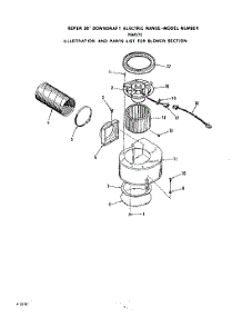 04 - Blower parts for Roper Range N9457X0 from AppliancePartsPros.com