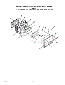 06 - Oven Door parts for Roper Range N9457X0 from AppliancePartsPros.com