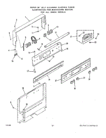 03 - Backguard parts for Roper Range 2384W3A from AppliancePartsPros.com