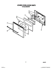 08 - Lower Oven Door parts for Roper Oven BES450WB1 from AppliancePartsPros.com