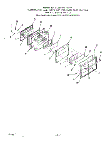 07 - Oven Door parts for Roper Range 2374W1A from AppliancePartsPros.com