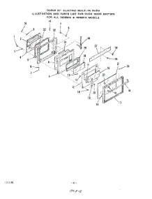 05 - Oven Door , Lit / Optional parts for Roper Range 2055B0A from AppliancePartsPros.com