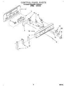 02 - Control Panel parts for Roper Range FES364BW2 from AppliancePartsPros.com