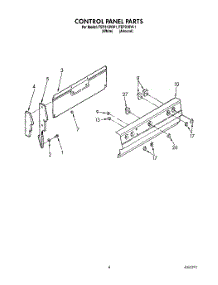 04 - Control Panel, Literature parts for Roper Range FEP310VW1 from AppliancePartsPros.com