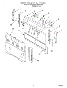 02 - Control Panel parts for Roper Range FEP310EW0 from AppliancePartsPros.com