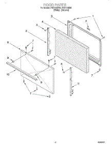 05 - Door, Lit / Optional parts for Roper Range FEP310EW0 from AppliancePartsPros.com