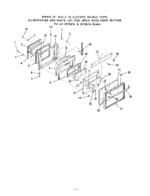 06 - Upper Oven Door parts for Roper Range 2075B1A from AppliancePartsPros.com