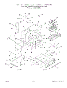 04 - Oven Door parts for Roper Range 2893W0A from AppliancePartsPros.com
