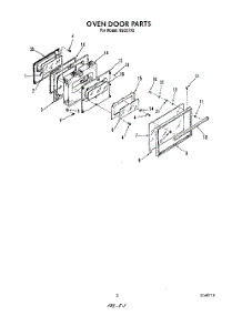 04 - Oven Door parts for Roper Range N9257X0 from AppliancePartsPros.com