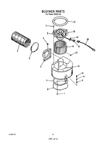 06 - Blower parts for Roper Range N9257X0 from AppliancePartsPros.com