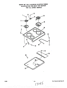 Main Top parts for Roper Range 2276W0A from AppliancePartsPros.com