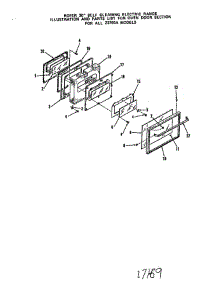 Oven Door parts for Roper Range 2276W0A from AppliancePartsPros.com