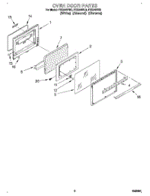 05 - Oven Door parts for Roper Range FES340VX0 from AppliancePartsPros.com