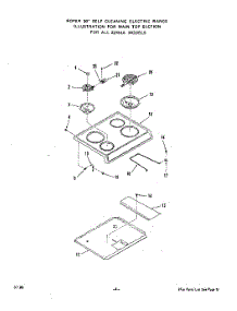 04 - Main Top parts for Roper Range 2276W1A from AppliancePartsPros.com