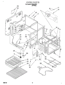 03 - Oven parts for Roper Range FEP350BW1 from AppliancePartsPros.com