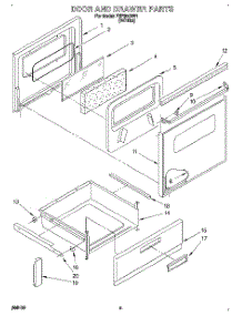 04 - Door And Drawer parts for Roper Range FEP350BW1 from AppliancePartsPros.com