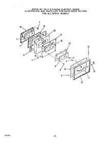 07 - Oven Door parts for Roper Range 2276W1A from AppliancePartsPros.com
