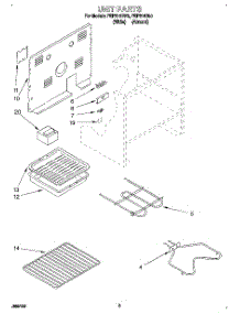 04 - Unit parts for Roper Range FEP314BW0 from AppliancePartsPros.com