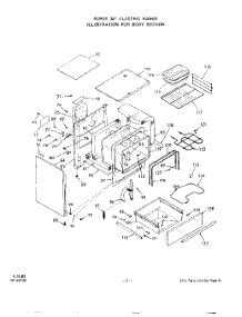 03 - Oven Door parts for Roper Range 2453W0A from AppliancePartsPros.com