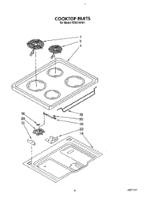 03 - Cooktop parts for Roper Range FES375VL1 from AppliancePartsPros.com