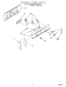 02 - Control Panel parts for Roper Range FEP350YW2 from AppliancePartsPros.com
