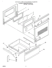04 - Door And Drawer parts for Roper Range FEP350YW2 from AppliancePartsPros.com