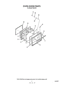 06 - Oven Door, Wiring Diagram parts for Roper Range F9257W1 from AppliancePartsPros.com